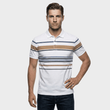 Kasper™ | Dryžuotas Polo Marškinėliai su Saulėlydžio Motyvu
