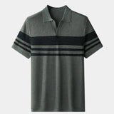 George™ | Karamelinis dryžuotas polo marškinėlis