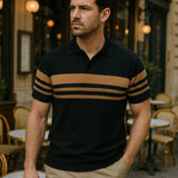George™ | Karamelinis dryžuotas polo marškinėlis
