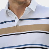 Kasper™ | Dryžuotas Polo Marškinėliai su Saulėlydžio Motyvu