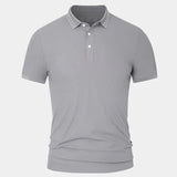 Klaus™ | Plieninė pilka polo marškiniai