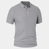 Klaus™ | Plieninė pilka polo marškiniai