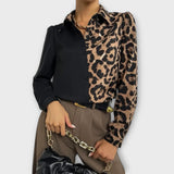 Valetina | Elegantiška blūzė su leopardų raštu